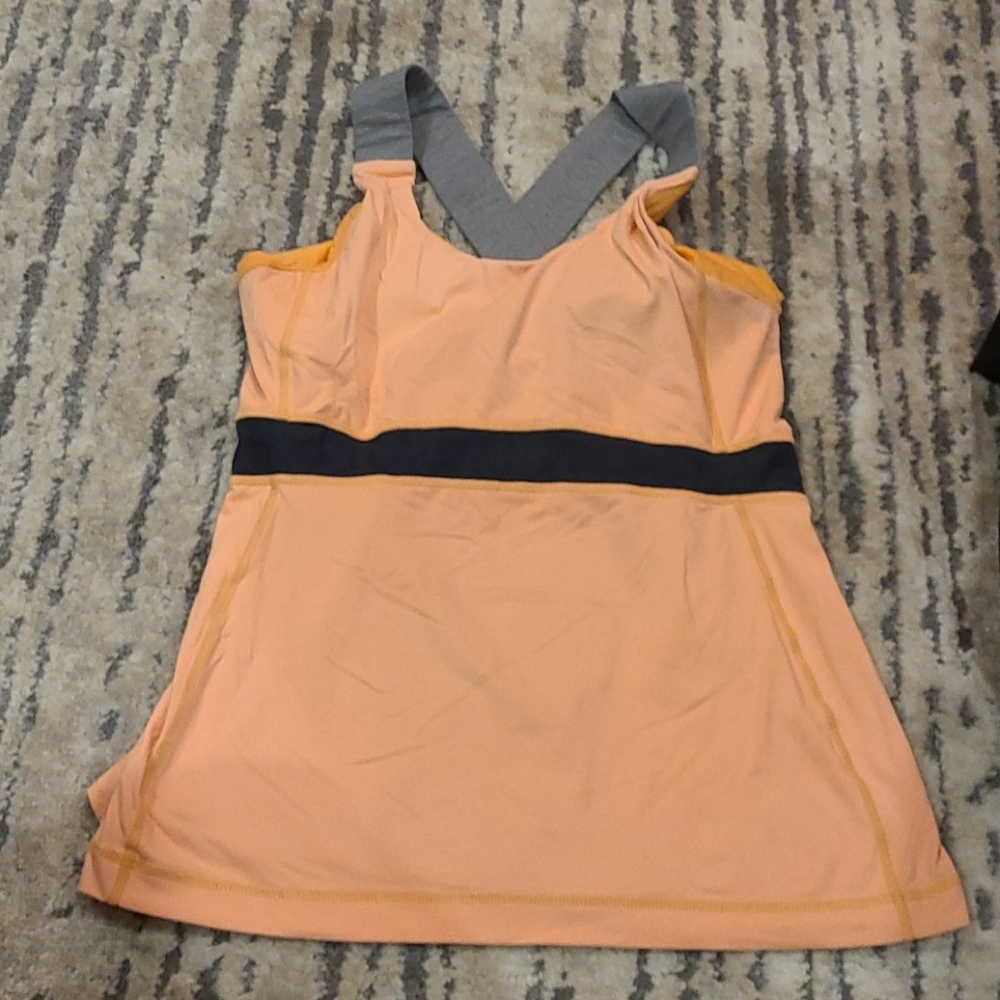 Lululemon luxtreme tank peach and grey